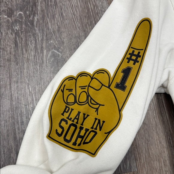 Zara New York Graphic Hoodie - Cream Size M - Picture 4 of 6